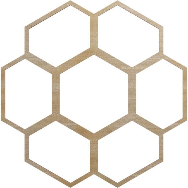 Ekena Millwork Florin Wood Fretwork Pierced Ceiling Medallion, Hickory, 26"OD x 11 1/8"ID x 1/4"T CMWP26X26X0250FOHI - main